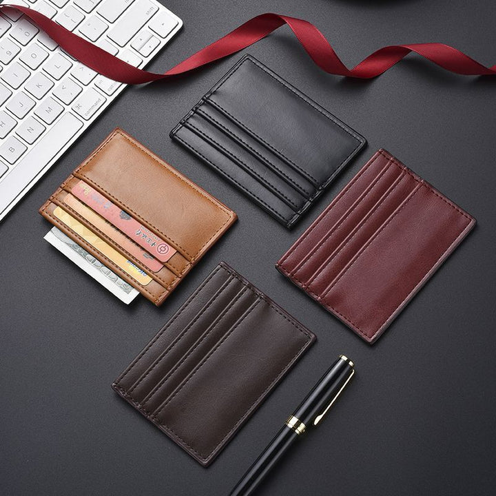 Textured Leather Card Holder Bowlift