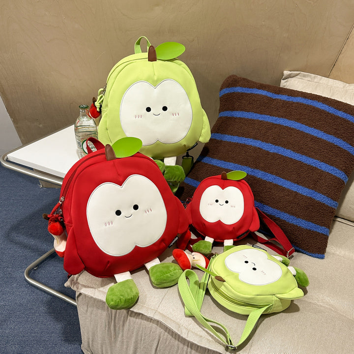 Plush backpack with apple motif Bowlift