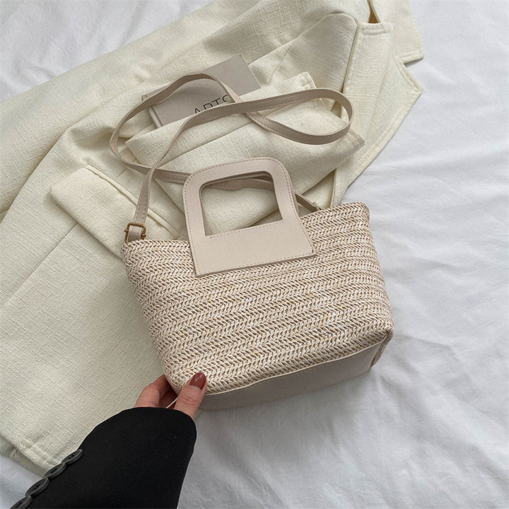 Modern Textured Woven Handheld Bag Bowlift