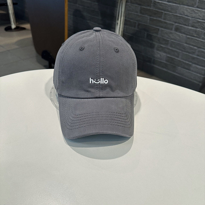 Unisex Casual Cotton Baseball Cap with Embroidered Message Bowlift