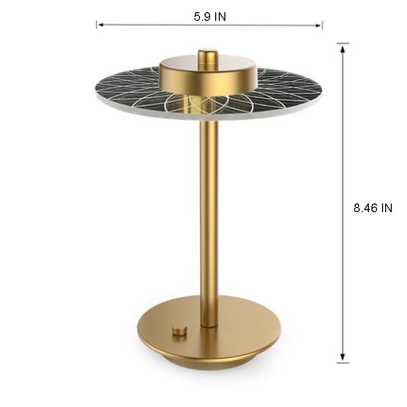 BowLift | Cordless Rechargeable LED Crystal Disc Table Lamp