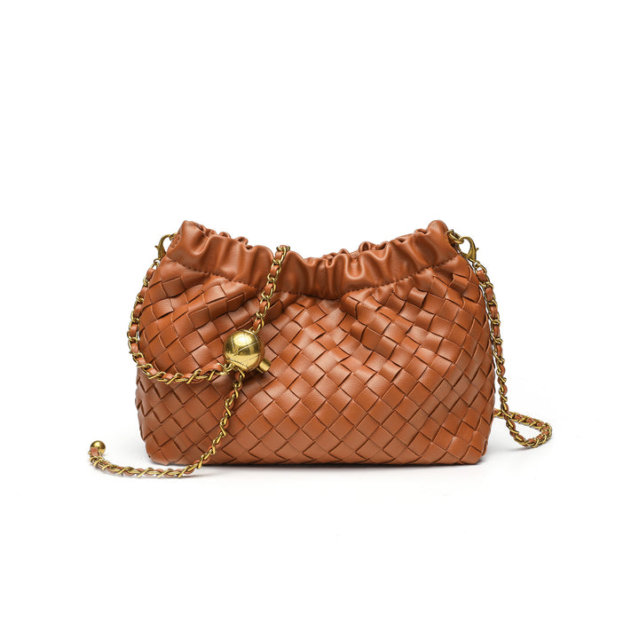 Woven Leather Evening Purse Bowlift