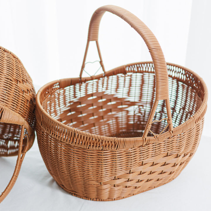 Woven Rattan Utility Basket Bowlift