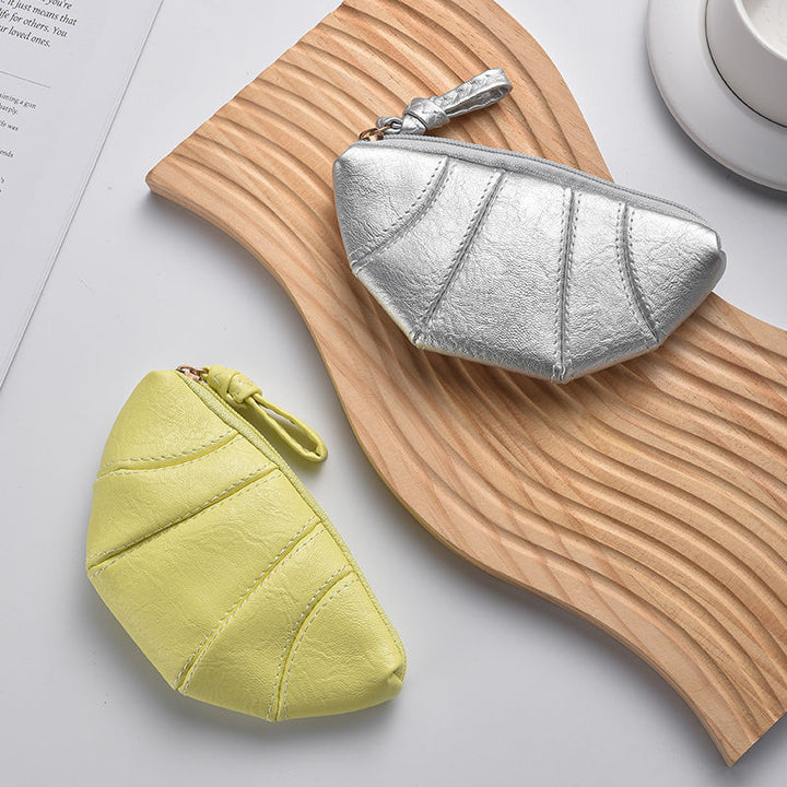 Leather Zip Coin Purse Bowlift