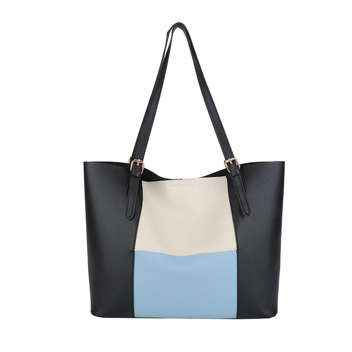 Versatile Color Block Tote Bag Bowlift