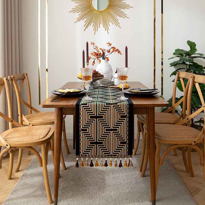 Geometric Patterned Table Runner