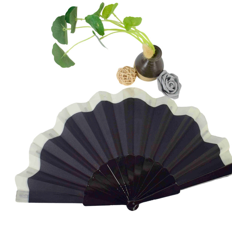 Women's stylish fan made of wood and satin Bowlift
