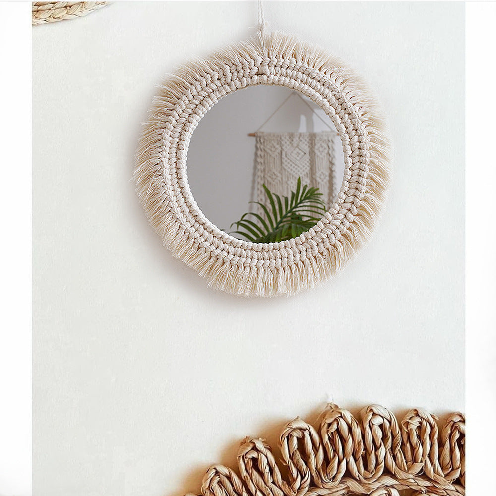 Decorative Macrame Wall Mirror Bowlift