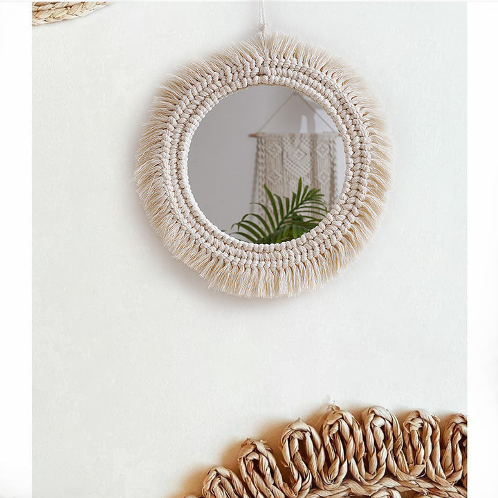 Decorative Macrame Wall Mirror Bowlift