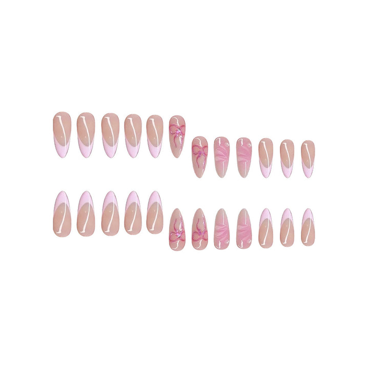 Premium Artistic Stiletto Press-On Nail Set Bowlift