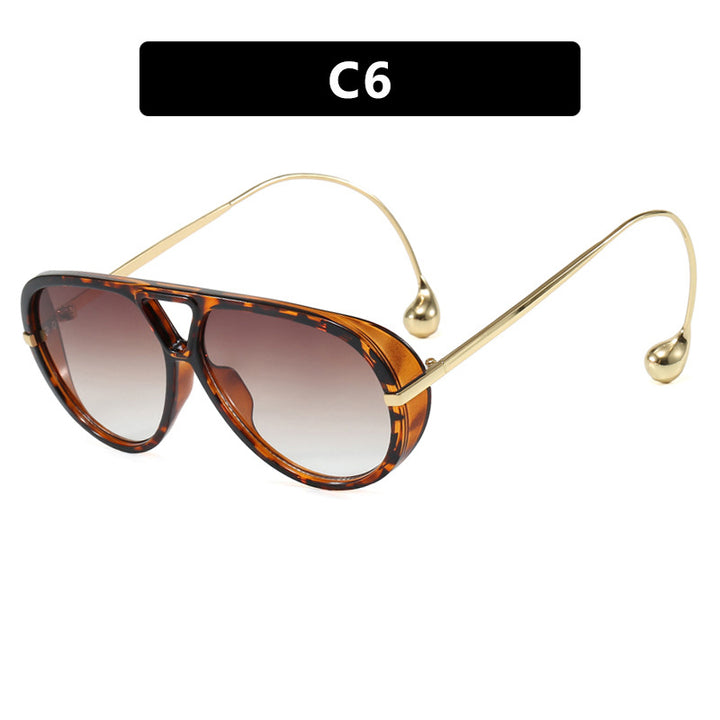 Women's stylish pilot sunglasses with luxurious metal frame Bowlift