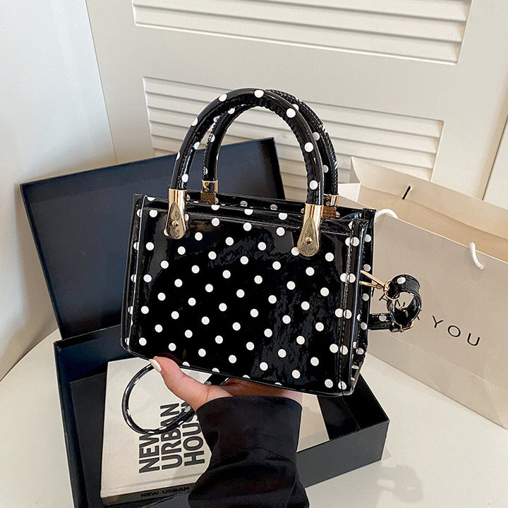 WoChic Polka Dot Handheld Satchel Bag Bowlift