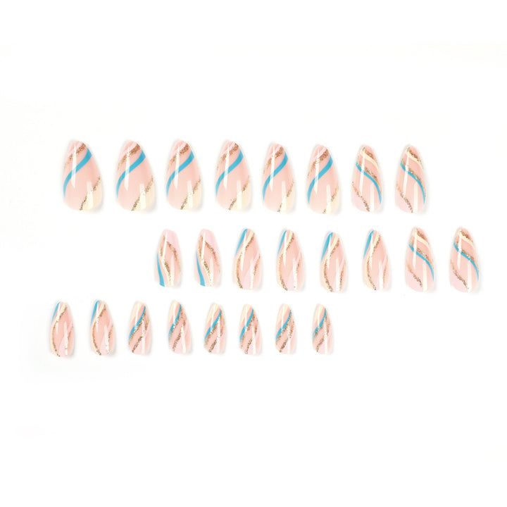 Artistic nail art with metallic accents and abstract designs Bowlift