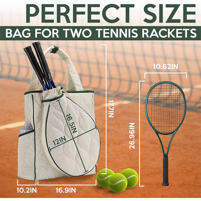 Sporty tennis bag with integrated racket and accessory compartment Bowlift