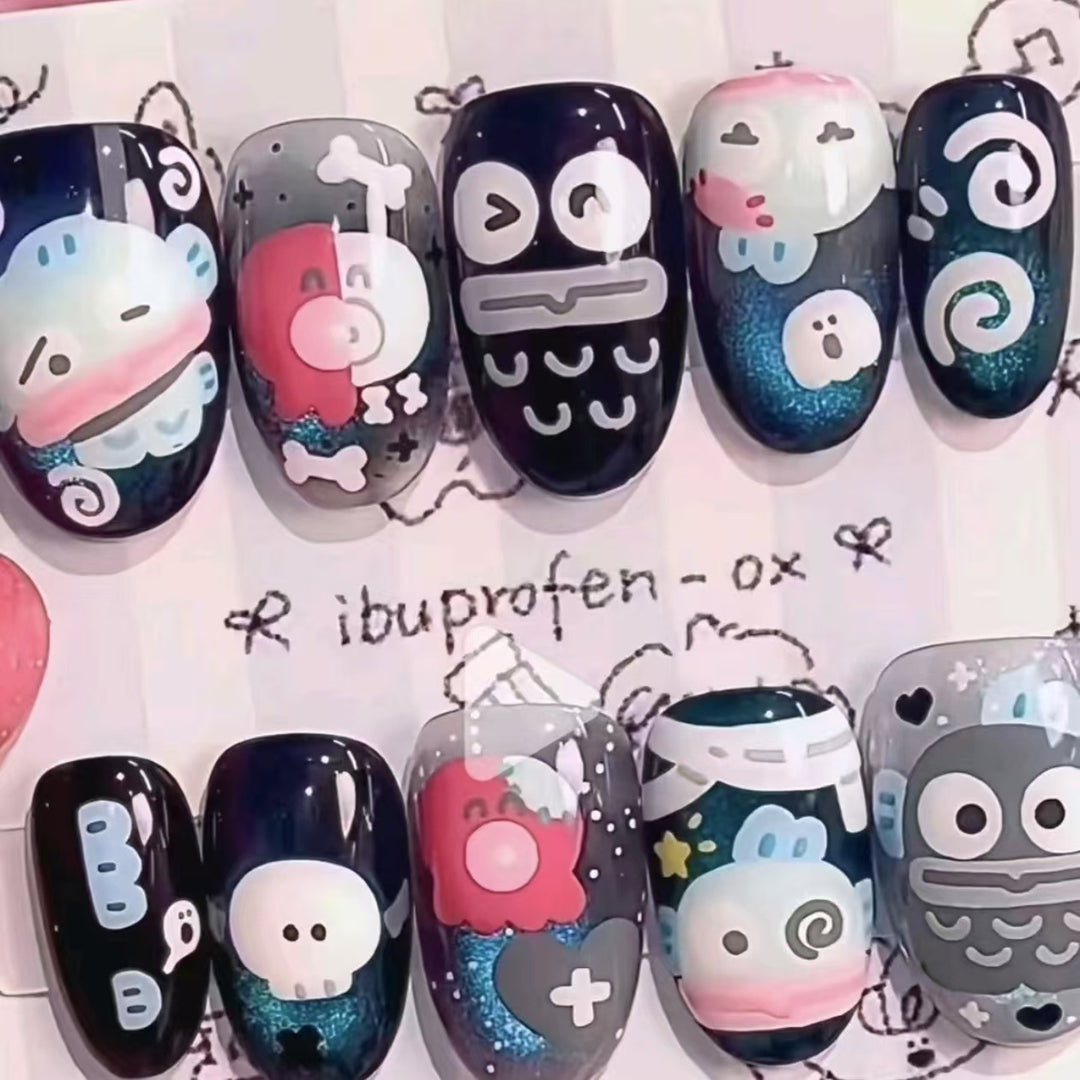 Creative Cartoon Press-On Nail Art Bowlift
