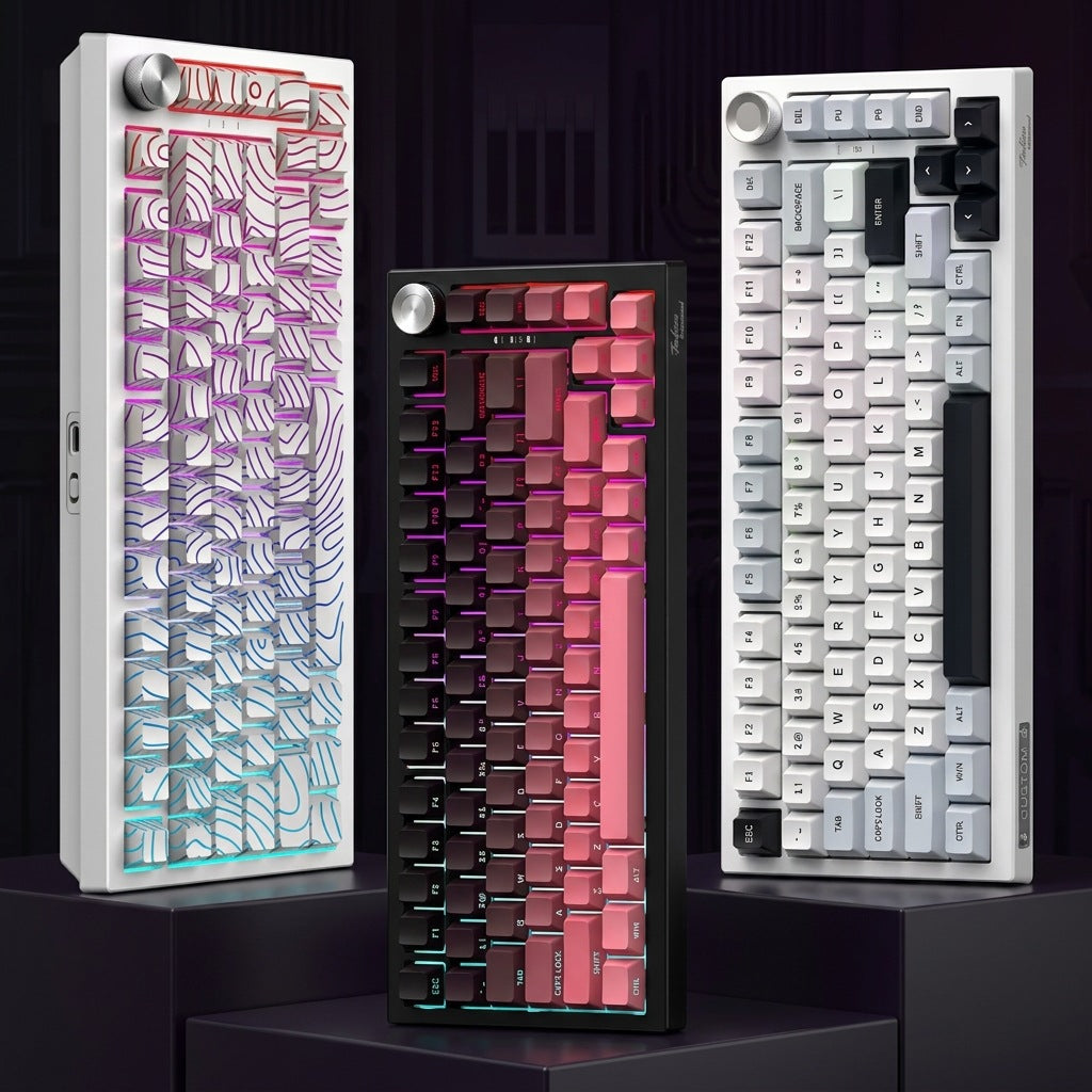Gaming keyboard with individually customizable RGB backlighting Bowlift