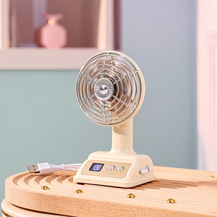 Women Portable Table Fan with Digital Control Bowlift