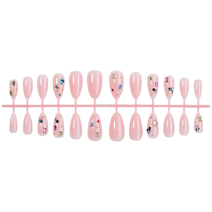 Decorative Gemstone Press-On Nail Art Set Bowlift