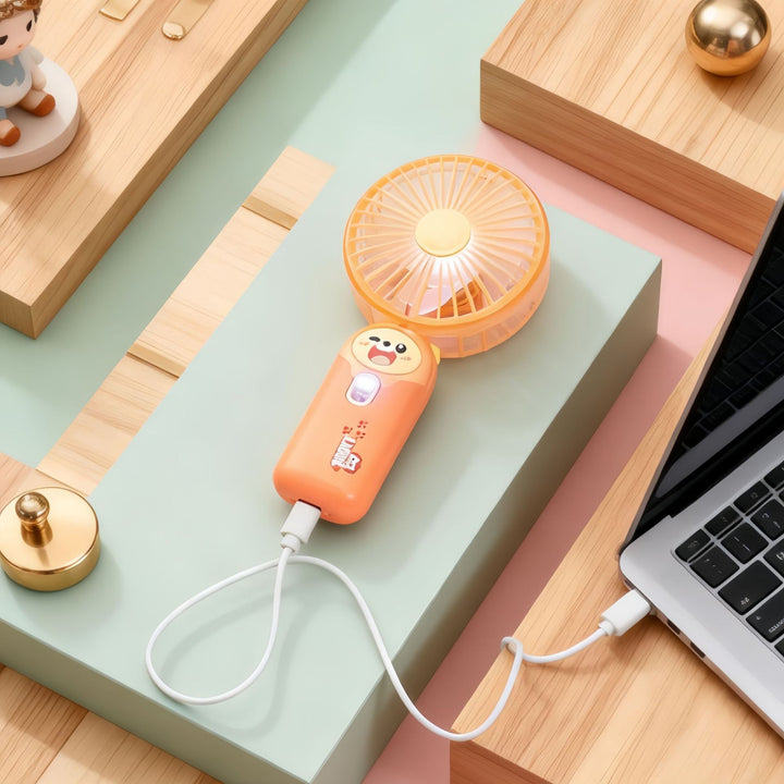 Women Portable Hand Fan with Playful Animal Design Bowlift