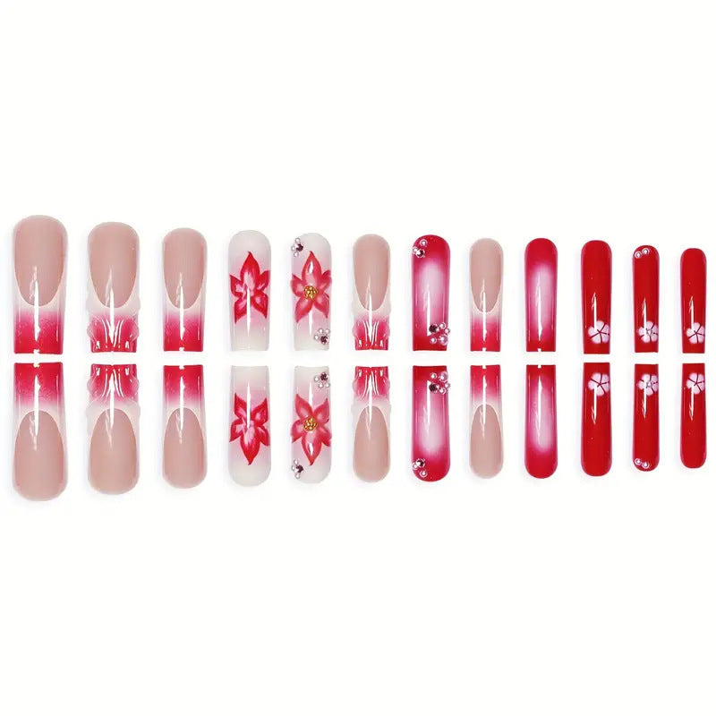 Floral Nail Art Extensions Bowlift