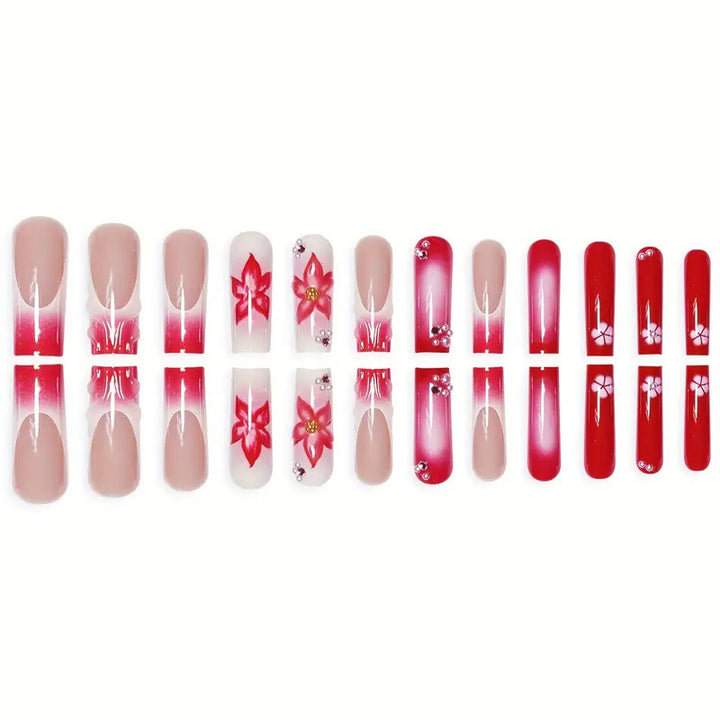 Floral Nail Art Extensions Bowlift