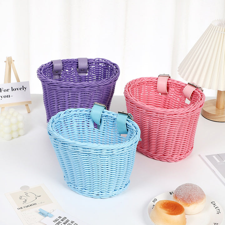 Stylish Woven Storage Basket with Handles Bowlift