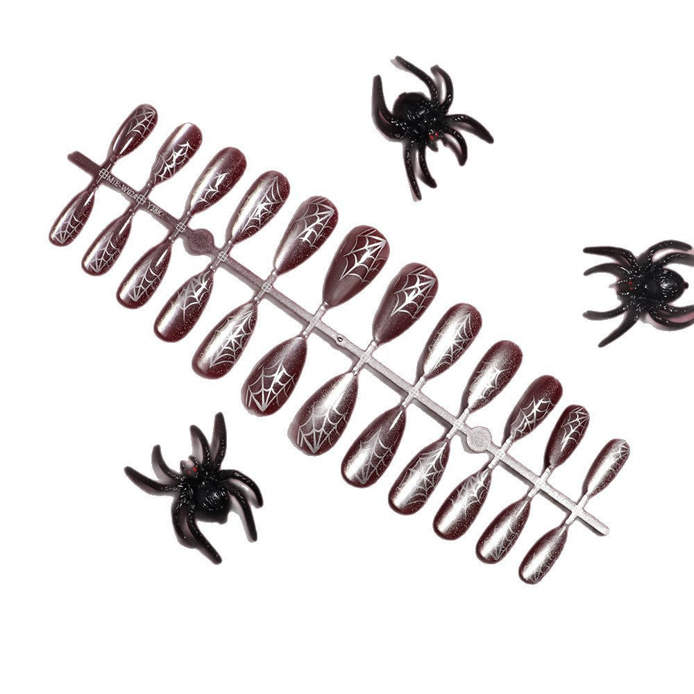 Gothic Spider Web Press-On Nails Bowlift