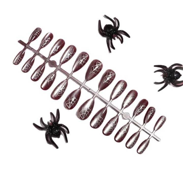 Gothic Spider Web Press-On Nails Bowlift