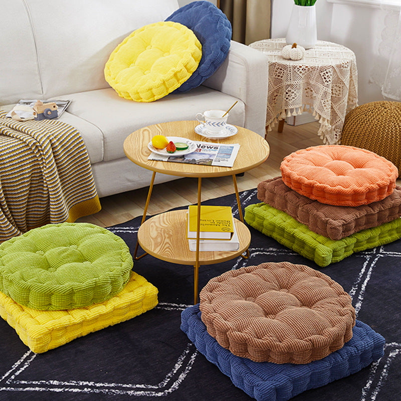 Textured Tufted Seat Cushion Pad Set for Dining Chairs and Floor Seating Bowlift