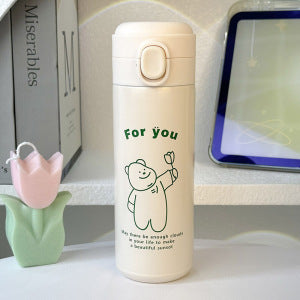 Ladies insulated drinking bottle with secure flip lid Bowlift