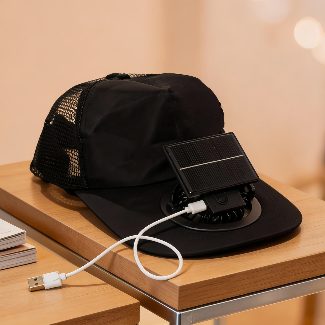 Ladies Cooling Sun Hat with Integrated Fan Bowlift