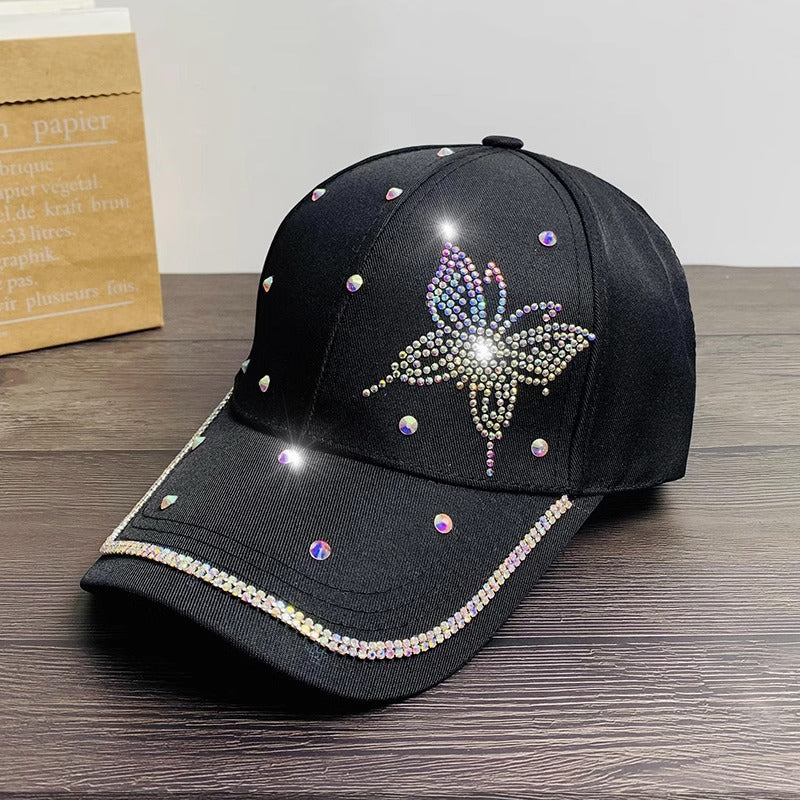 Women's Rhinestone-Embellished Baseball Cap Bowlift