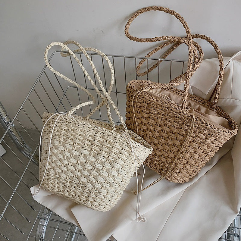 Hand-knotted straw tote bag Bowlift