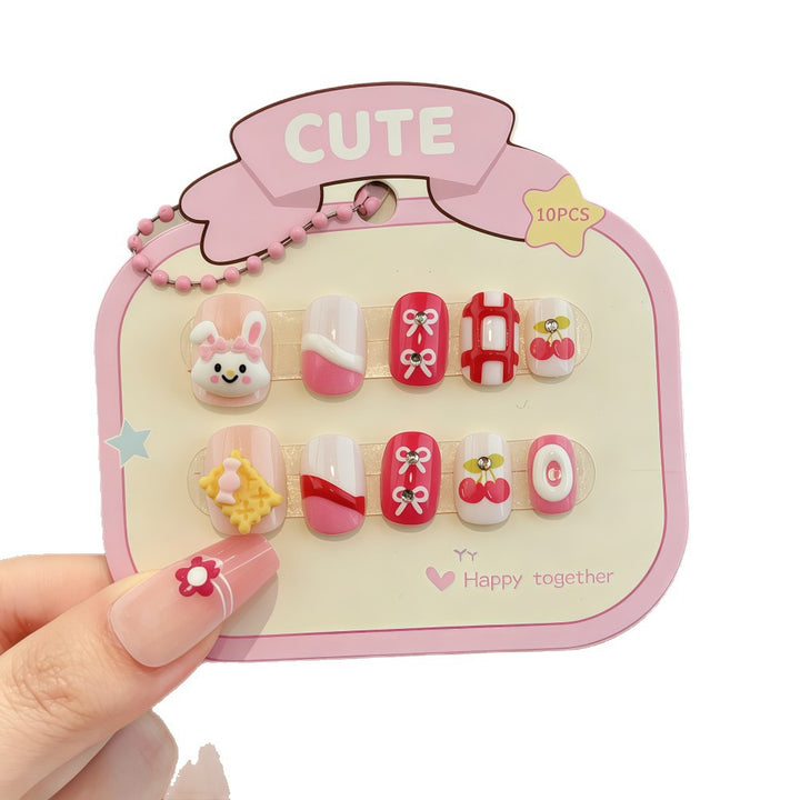 Colorful Nail Art Artificial Nails with Summery Designs Bowlift