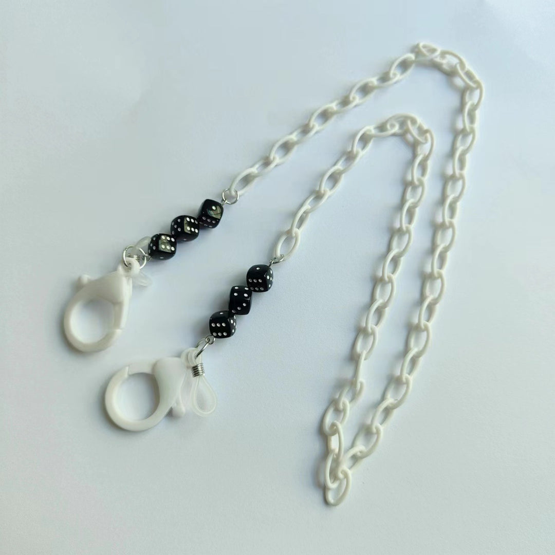 Fashionable glasses holder chain made of plastic with colorful beads Bowlift