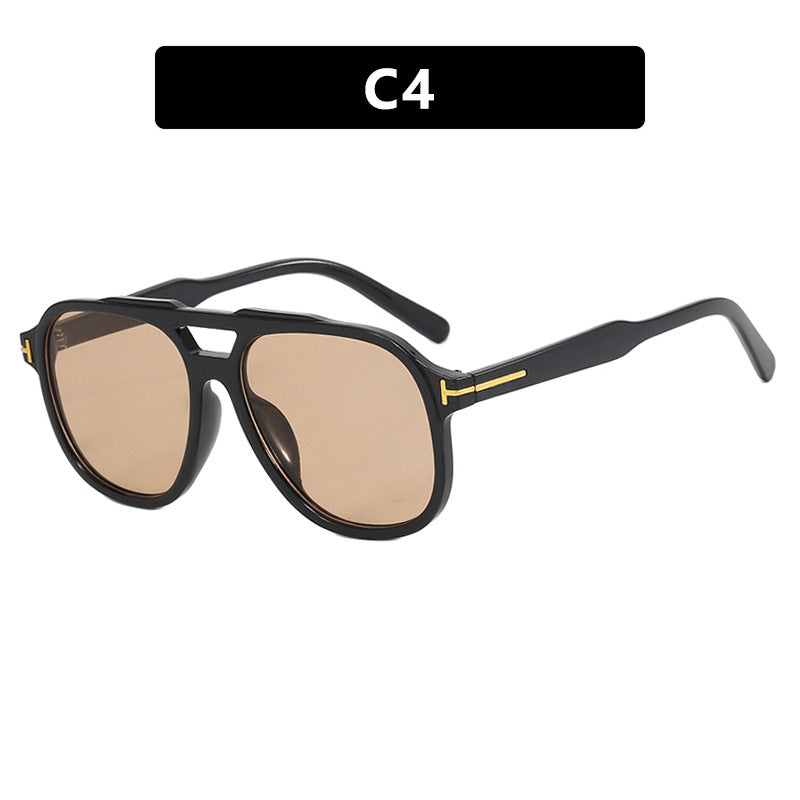 Women's fashionable sunglasses with polygonal frame and protective lenses Bowlift