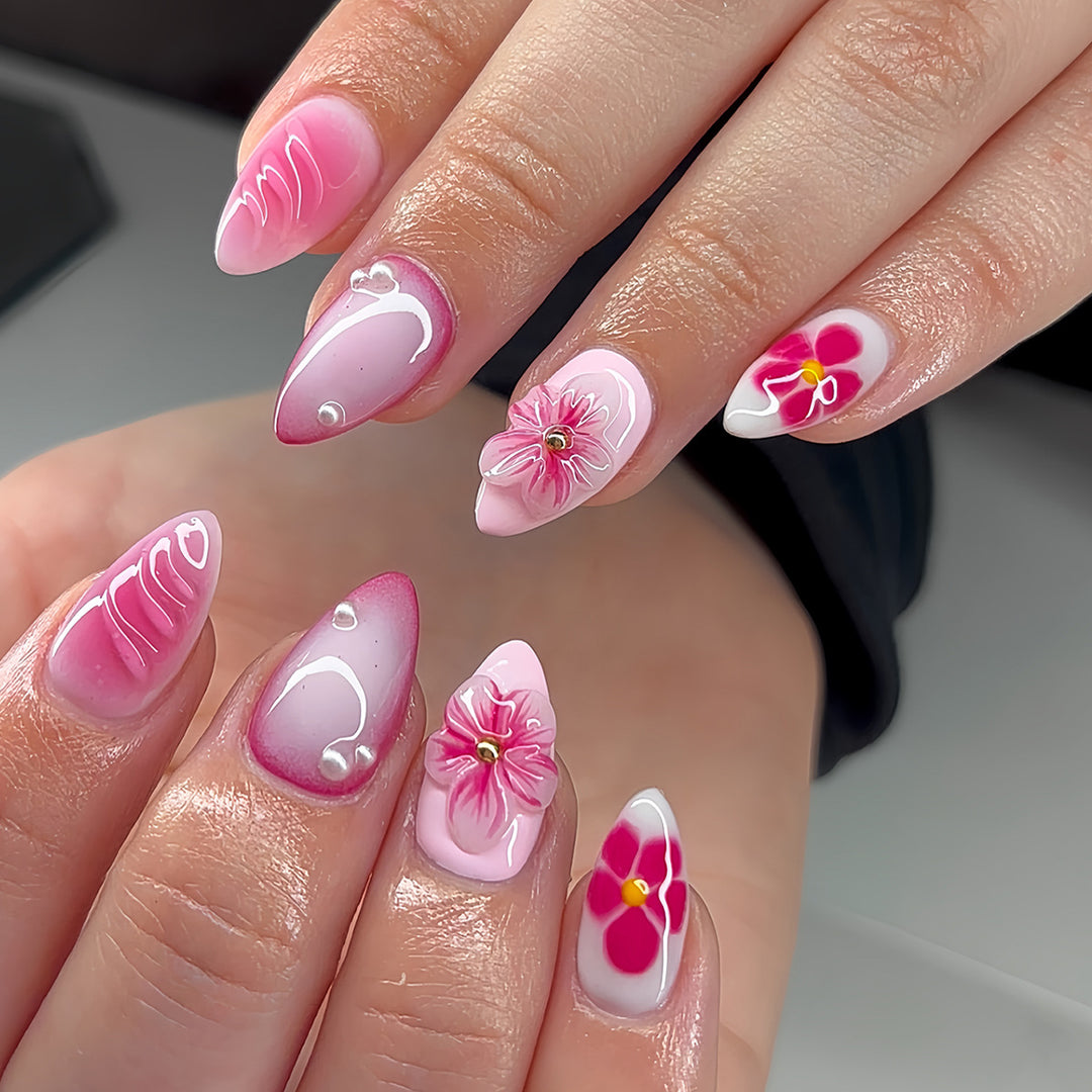 Floral Design Nail Art Kit Bowlift