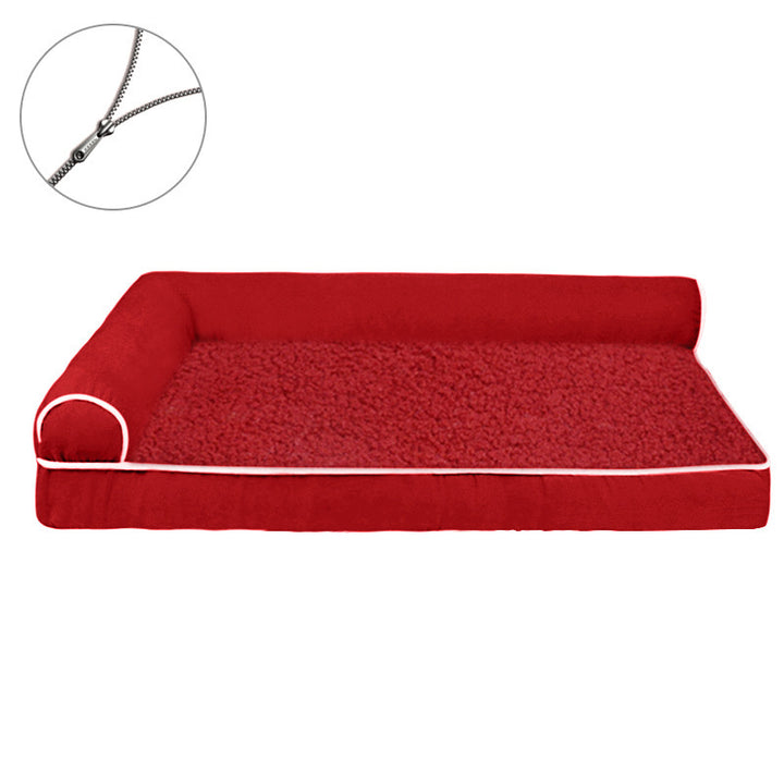 Bolstered Plush  Lounge Bed  Dog Bed