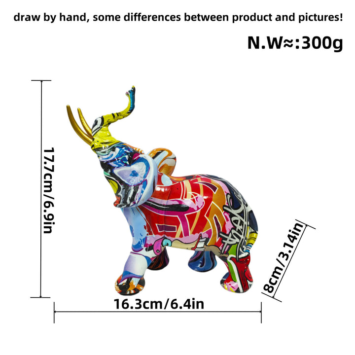 Creative elephant figurine with colorful design Bowlift
