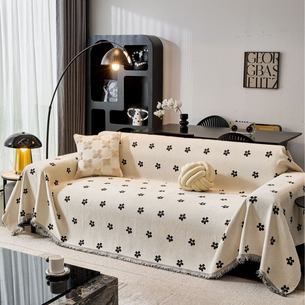 Elegant Textured Sofa Throw