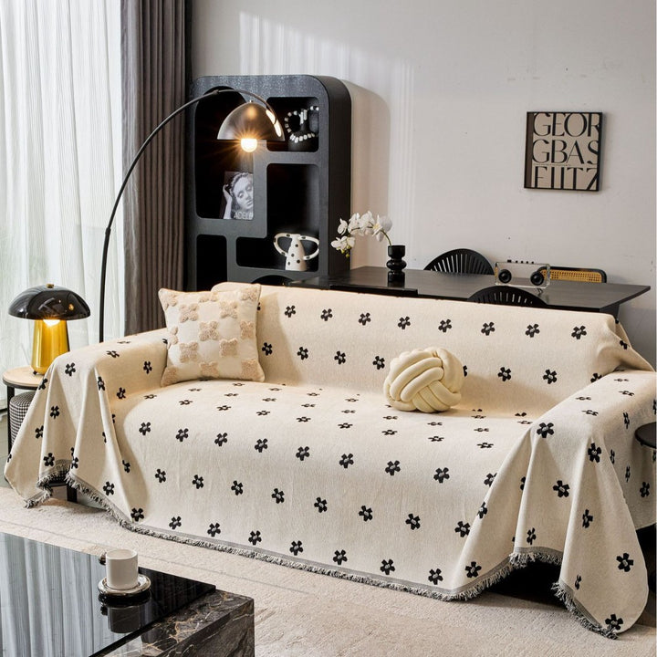 Elegant Textured Sofa Throw
