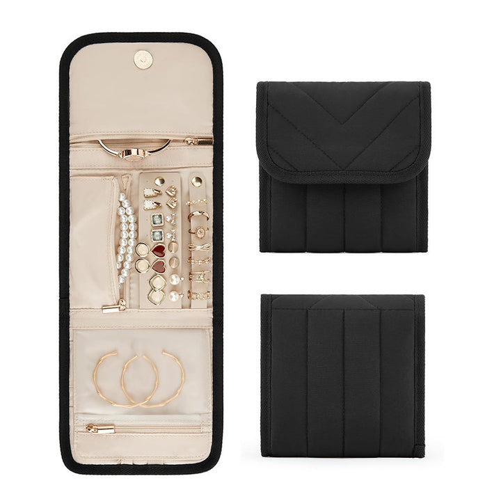 Jewelry organizer with versatile compartment layout Bowlift