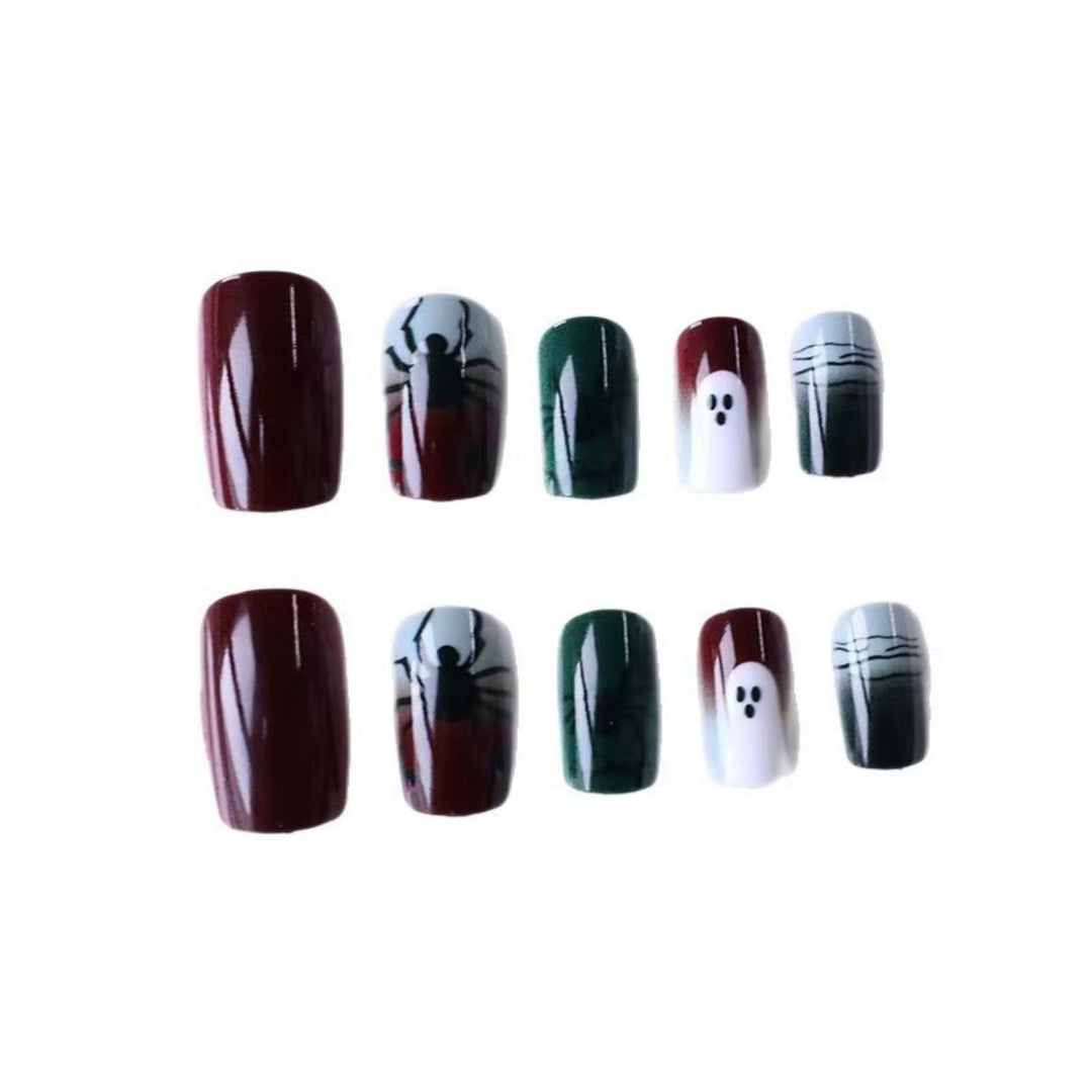 Creepy Art Nails with Spider and Ghost Designs Bowlift
