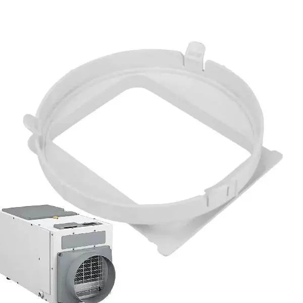 Unisex one size universal window fan adapter with circular exhaust collar and quick-release flange for portable air conditioners Bowlift
