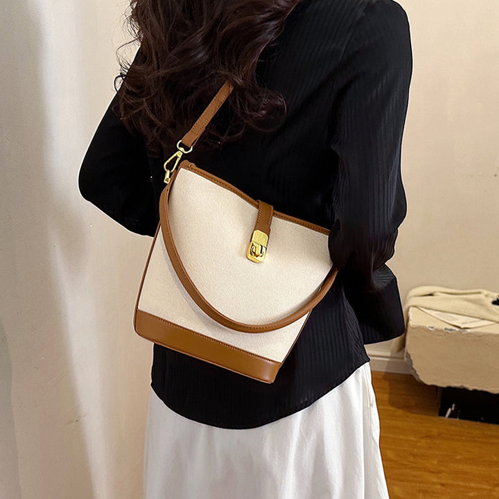 Modern Canvas Shoulder Bag Bowlift