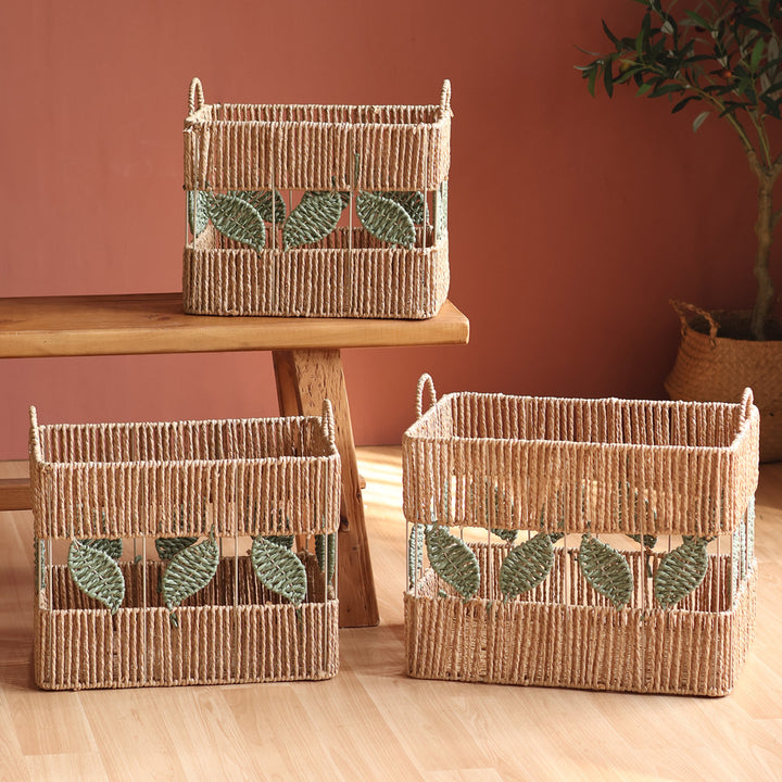 Decorative basket with plant motif Bowlift