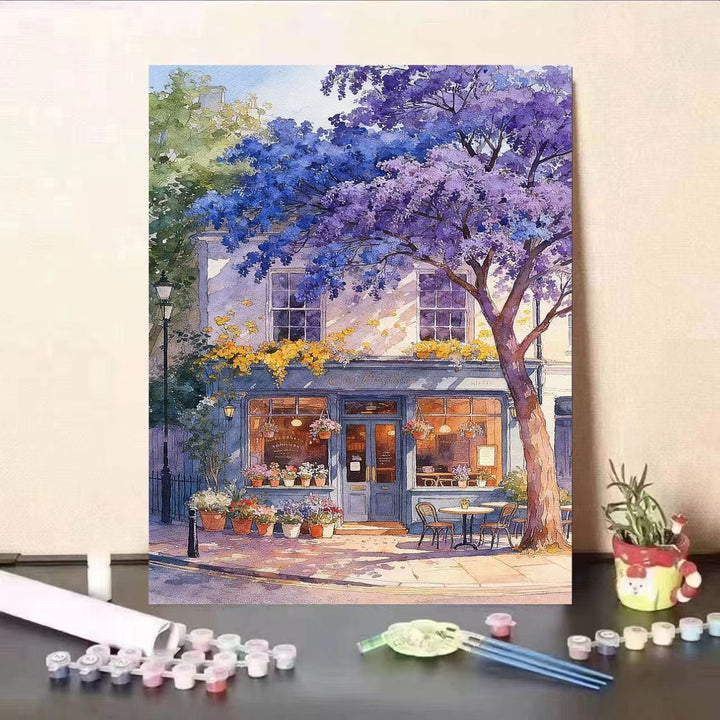 DIY Café Scene Paint by Numbers Kit Bowlift