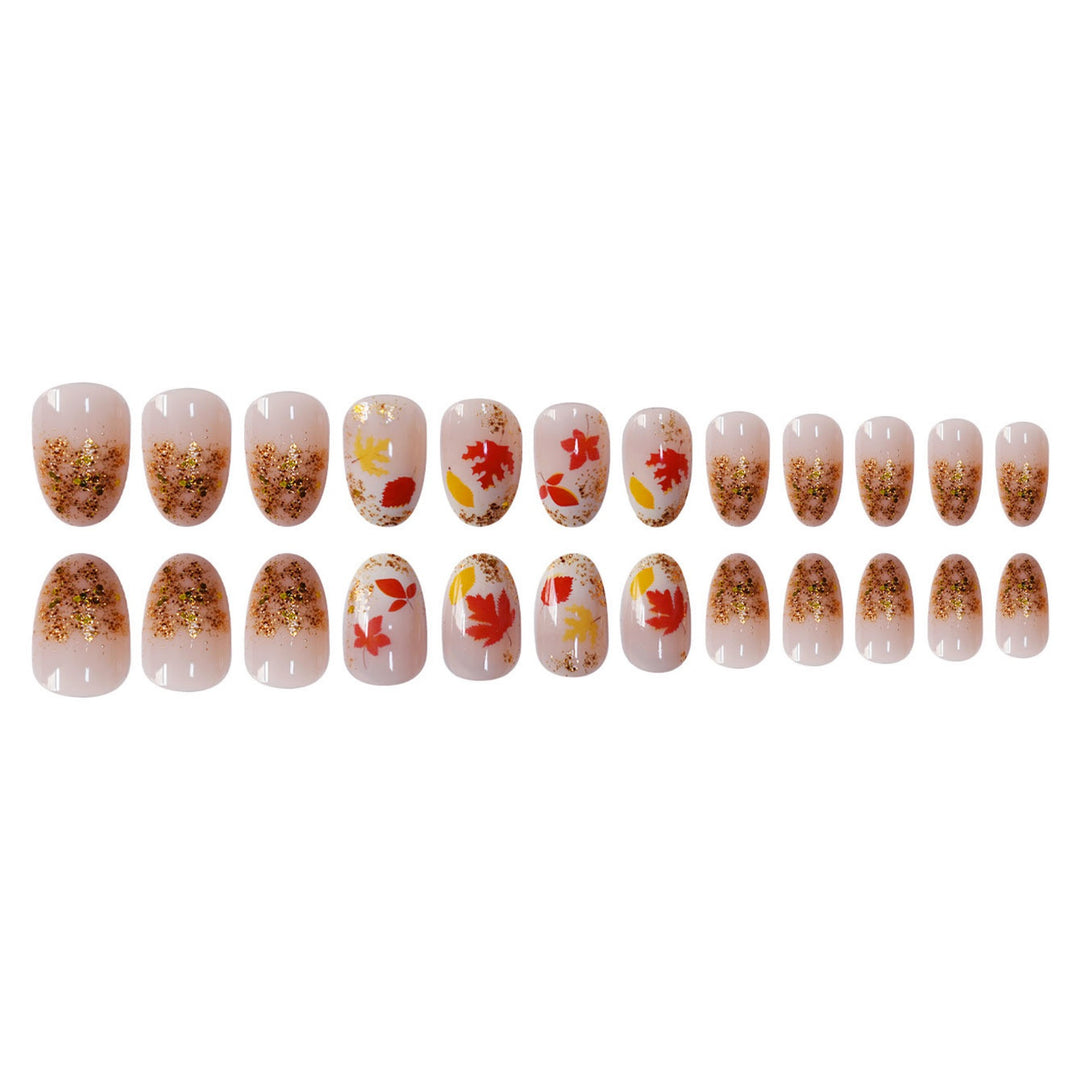 Autumn Leaf Press-On Nails Bowlift