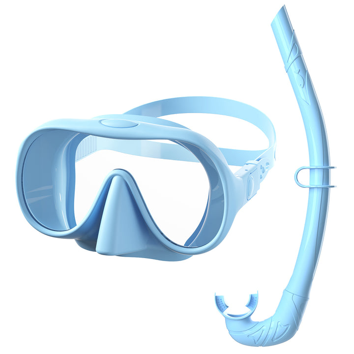 Swimming mask with flexible breathing tube Bowlift