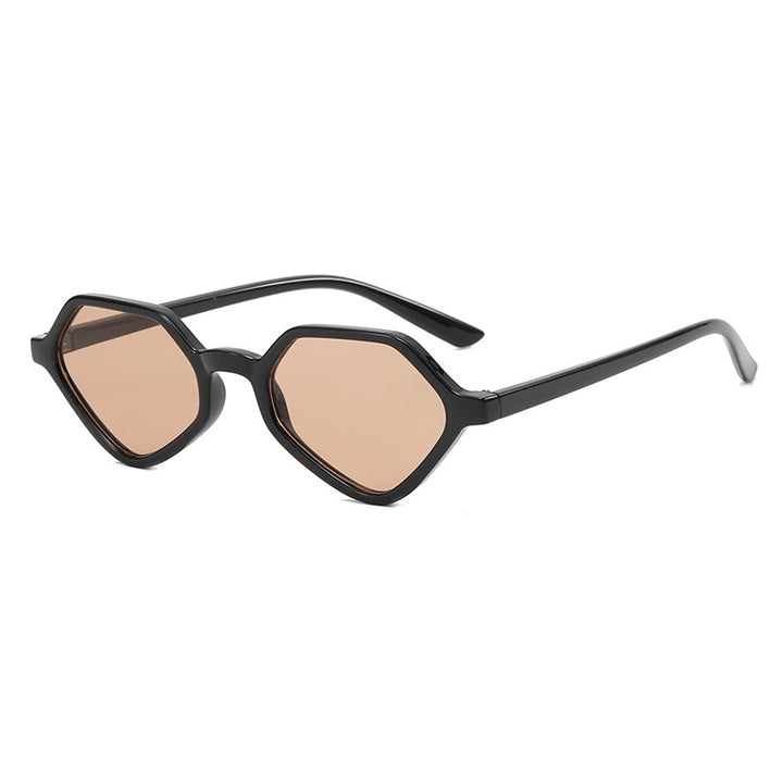 Women's Geometric Design Sunglasses with Mirrored Lenses Bowlift
